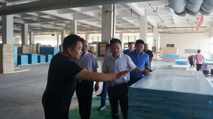 安徽省工商聯(lián)與建材商會(huì)領(lǐng)導(dǎo)蒞臨林邦門業(yè)考察指導(dǎo)，共促安徽建材行業(yè)高質(zhì)量發(fā)展